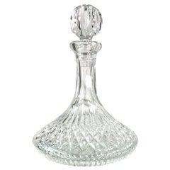 Used Waterford Crystal Ships Decanters with Etched Diamond Cuts, c. 1970's