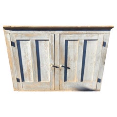 Charming Rustic Distressed Country Cupboard Cabinet