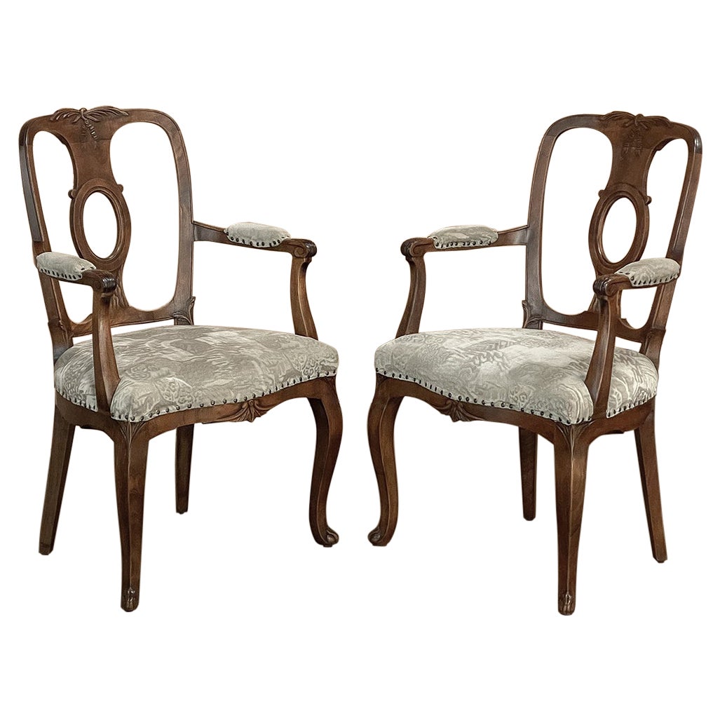 Burgundy Tufted Executive Leather Gooseneck Queen Anne Office Library