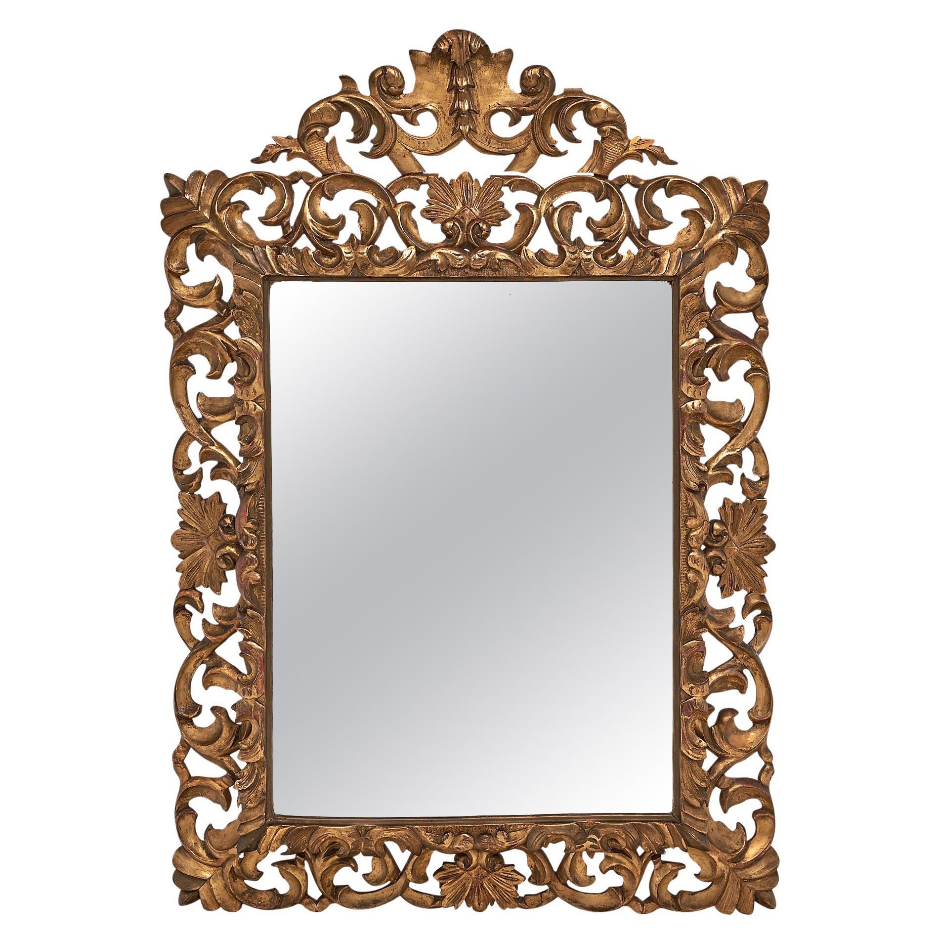French Antique Gold Leafed Mirror