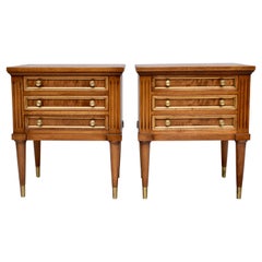 Pair of Petite French Directoire Style Commodes or Nightstands