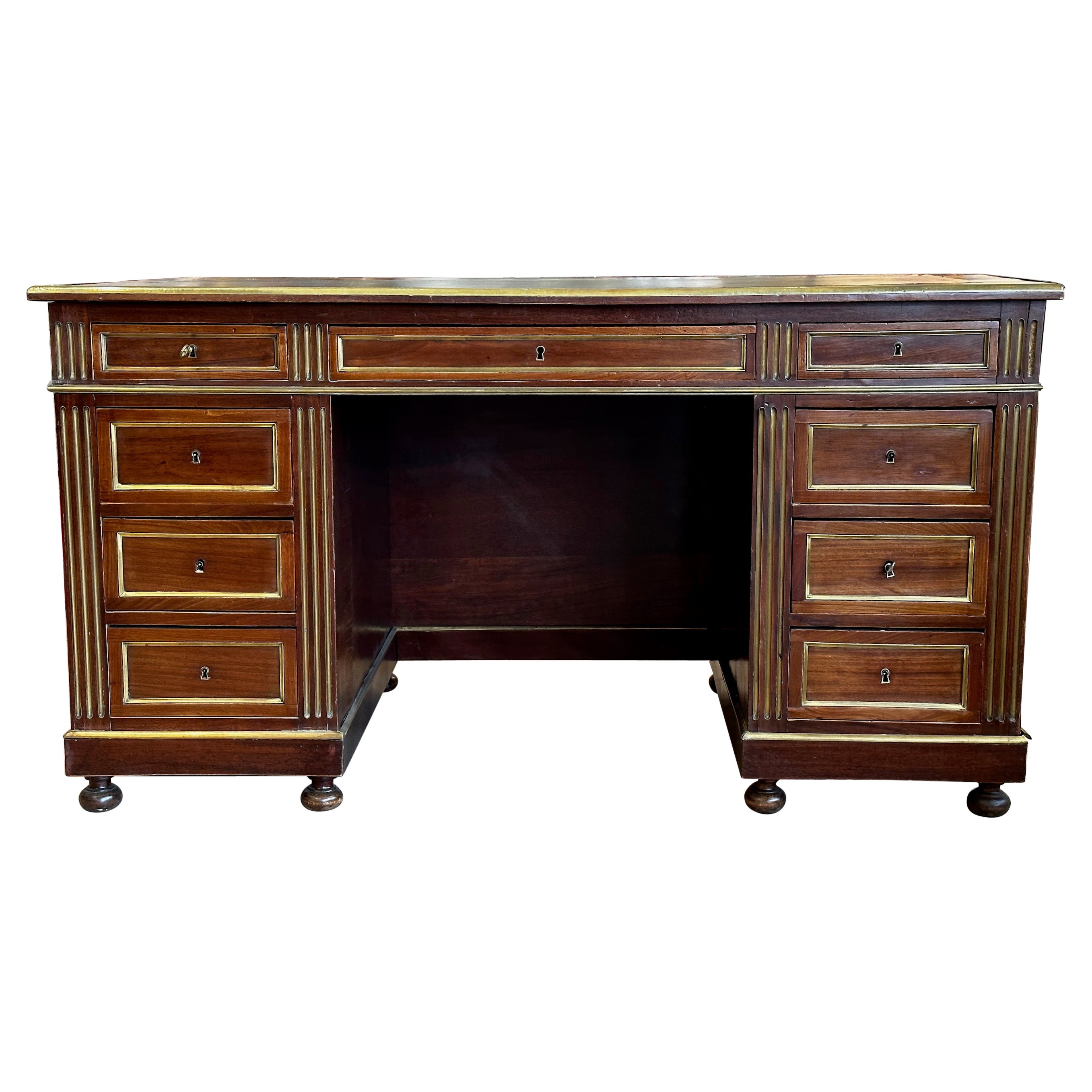 French Directoire Double Pedestal Writing Desk