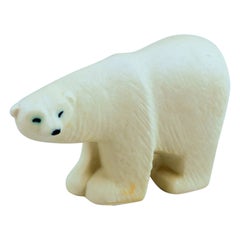 Lisa Larson for Gustavsberg. Polar bear in glazed stoneware.