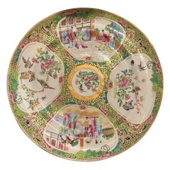 Antique Chinese Export Famille Rose Medallion 10” Porcelain Dinner Plates - 1820