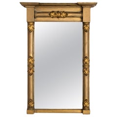 Antique miroir de pilier en gesso de style Régence anglaise du 19e siècle, vers 1820