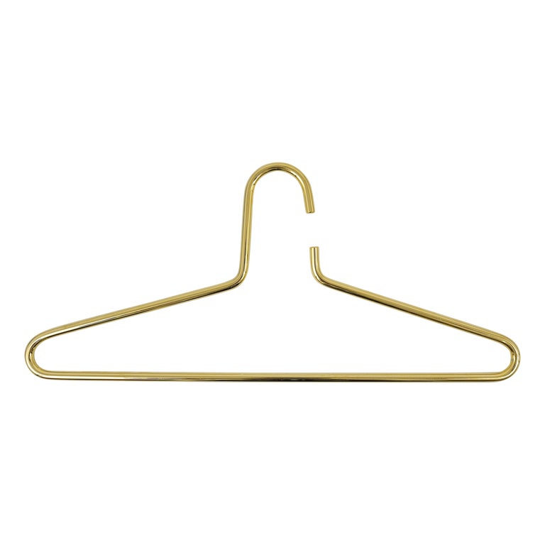 Up to 12 Austrian Modernist Solid GoldPlated Coat Hangers from the