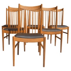 Retro Set of Six Teak Danish Sibast Dining Chairs