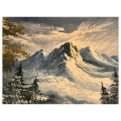 Snow covered Mountain Landscape Scene