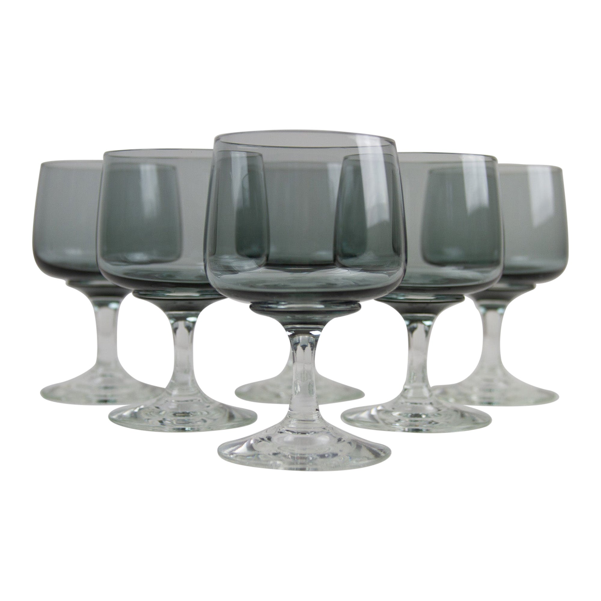 Vintage Danish Holmegaard Atlantic White Wine Glasses, 1960s. Set of 6. For Sale