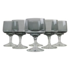 Verres de port danois vintage Holmegaard Atlantic, années 1960. Ensemble de 6.