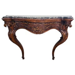 Antique A 18th Century Marble Top Console Table 