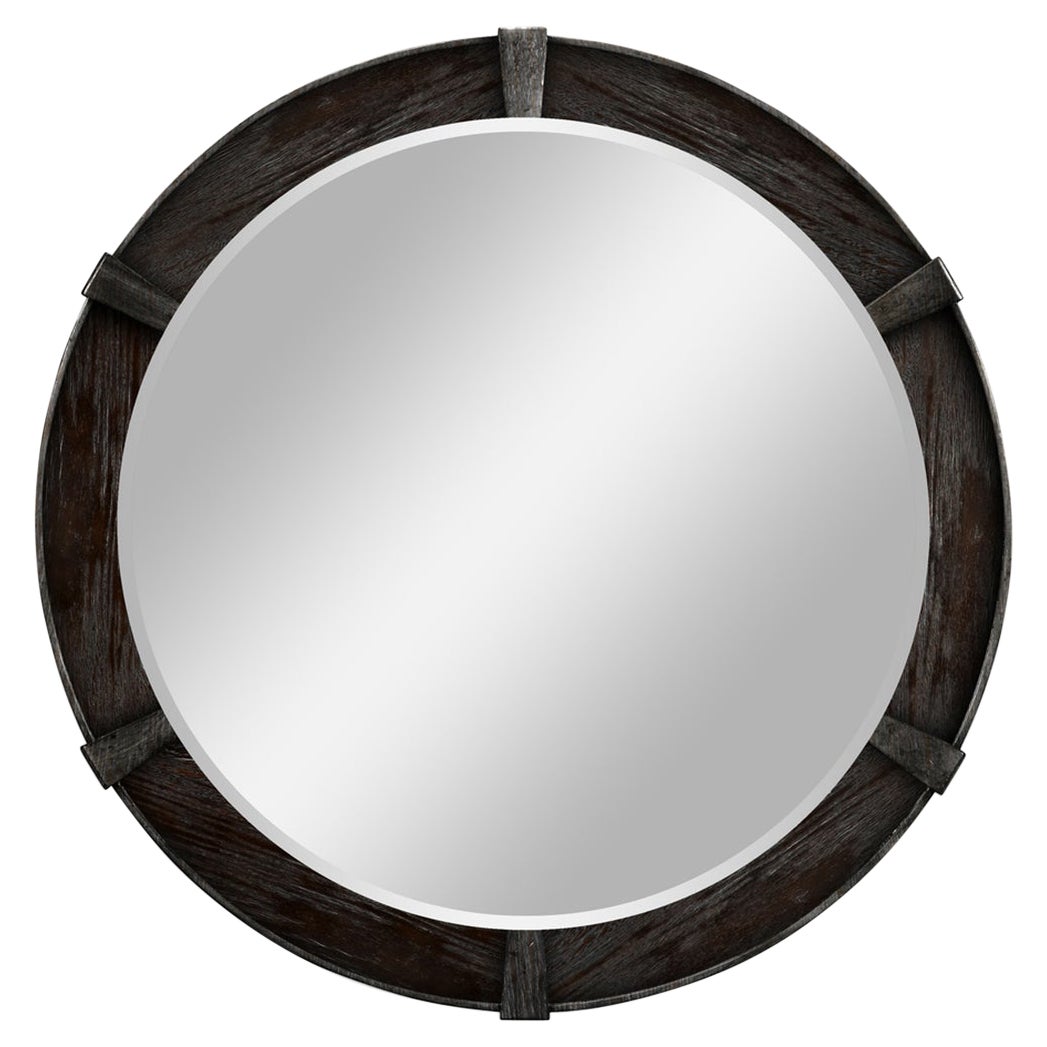 The Moderns Miroir rond en ale foncé