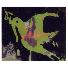 Josephine Mahaffey - Peinture de colombe abstraite technique mixte vintage