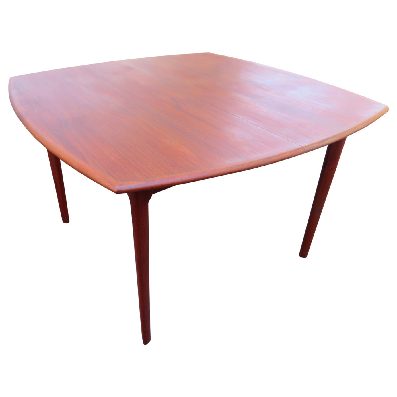 Handsome Danish Expandable Teak Dining Table by H. W. Klein for Bramin