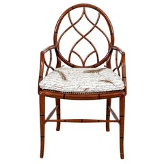 Caned Seat Armchair with Cushion