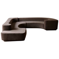 Sofa Lara de Pamio, Toso et Massari, nouveau tissu d'ameublement en alpaga, Italie, années 1960