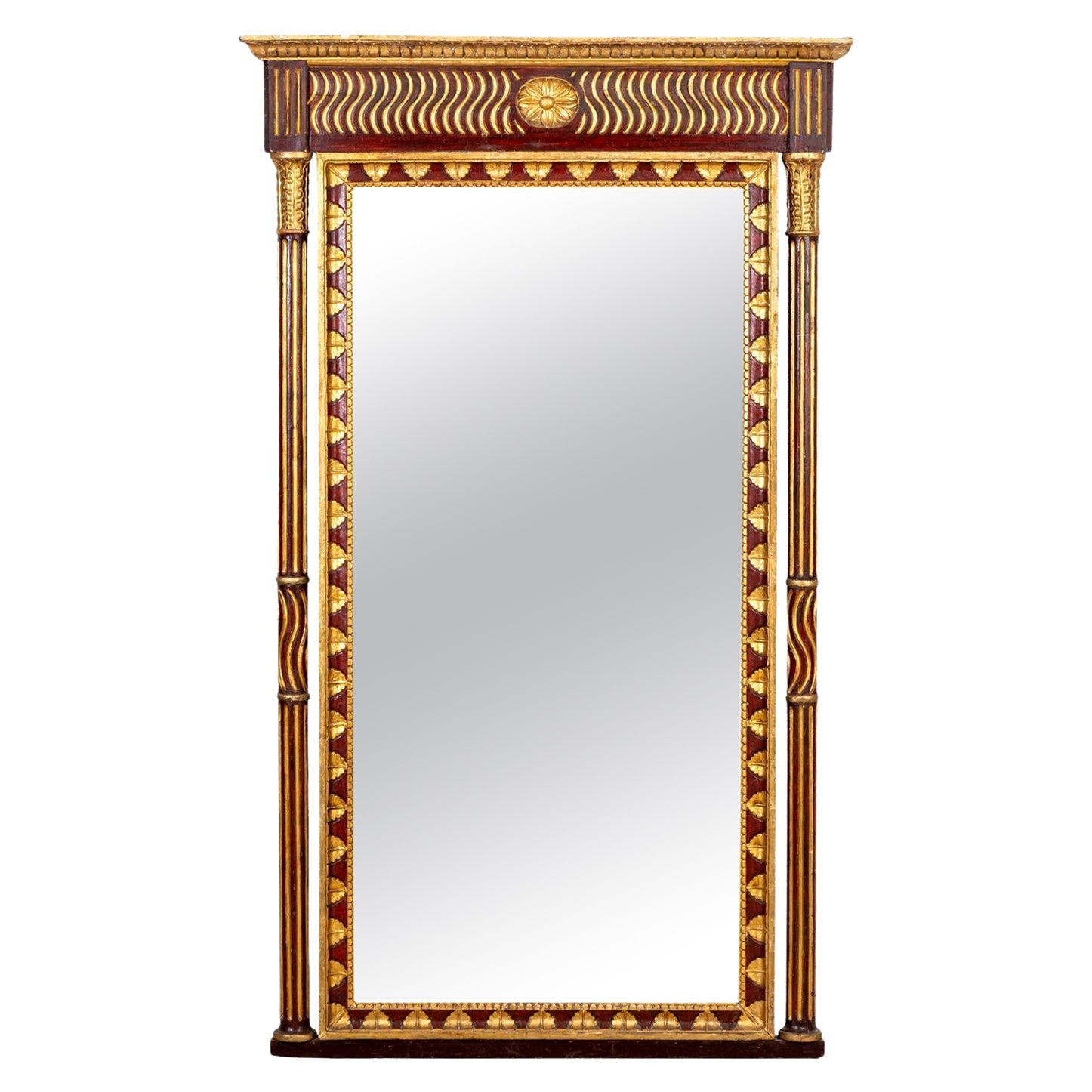 Early 19th Century Painted and Gilt Mirror