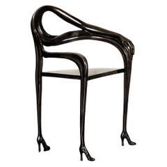 Armchair model "Leda" Black Edition by Salvador Dalí Spanish Surrealism 