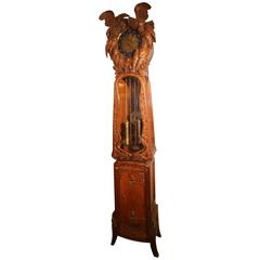 Antique Unique Continental Art Nouveau Longcase Clock