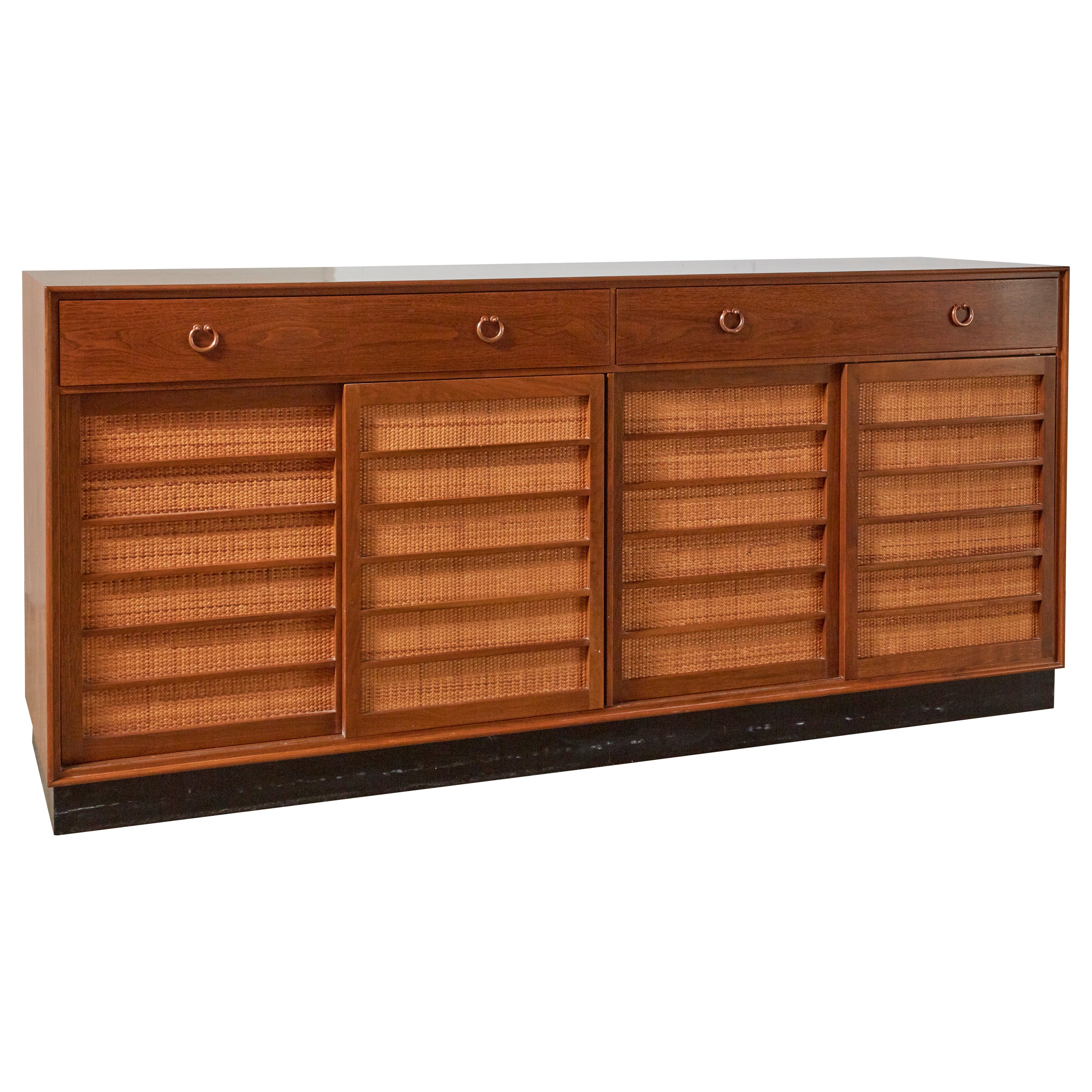 Edward Wormley for Dunbar Cane Front Credenza