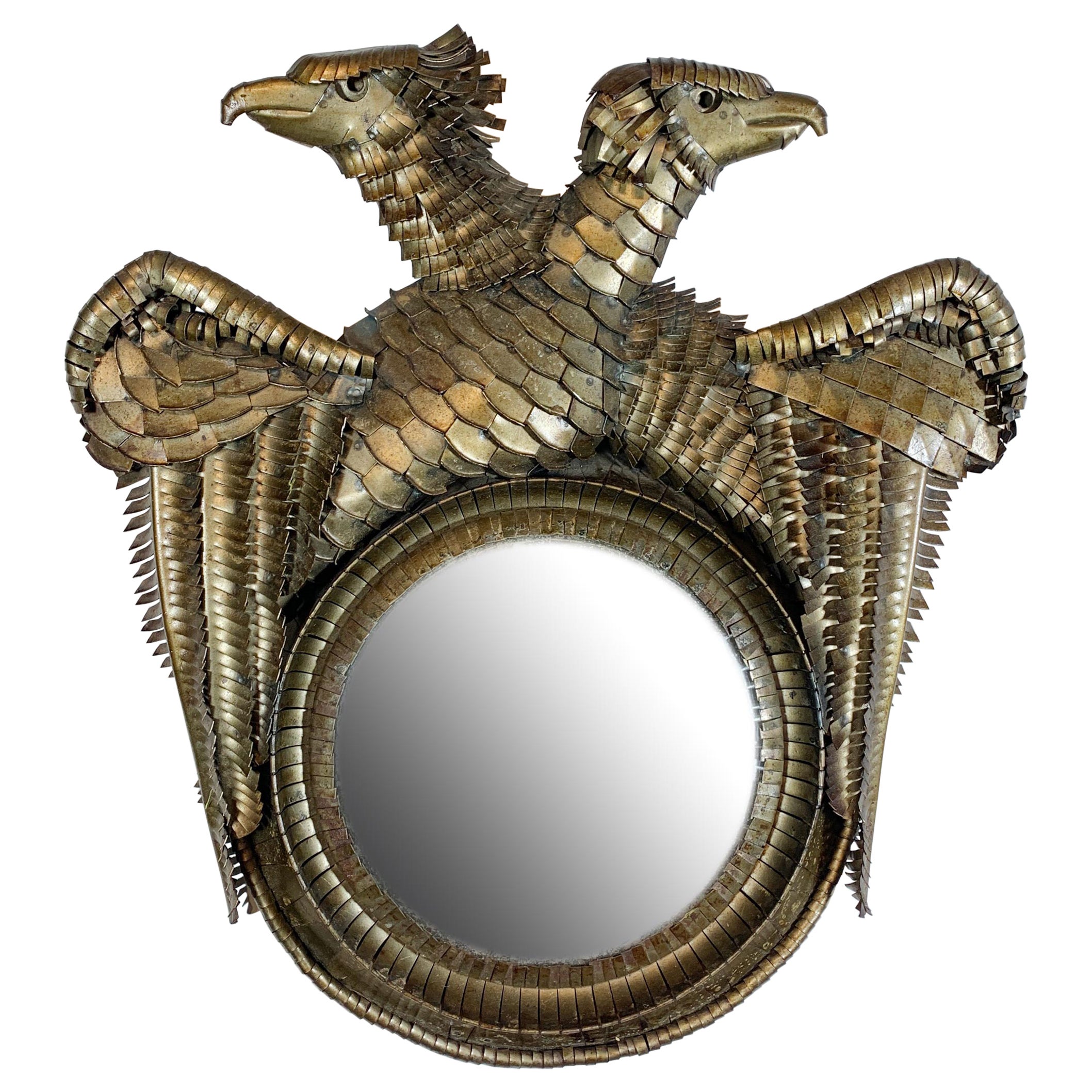 Double Eagle Gold Convex Mirror by Léon Masson