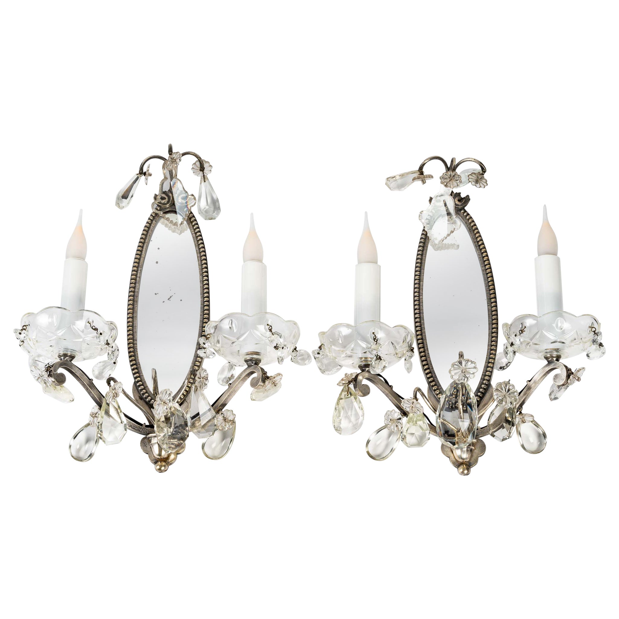 Pair of 1930's Sconces in the Bagués Style For Sale