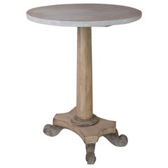 Small Antique Palladian Style Round Bleached Table