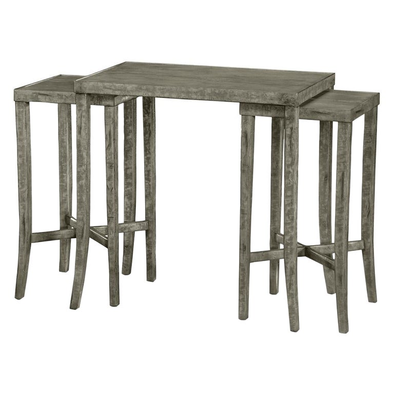 Rustic Country Nesting Tables, Dark Grey For Sale at 1stDibs