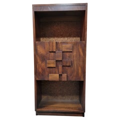 Vintage Brutalist Lane Staccato Bookshelf / Desk