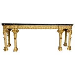 Monumental Marble Top Louis XV Style Console, Sideboard, Maison Jansen