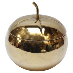 Italian Modernist Brass "Pumpkin" Ice Bucket
