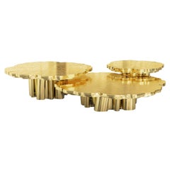 Contemporary Fortuna Center Table in Brass by Boca do Lobo