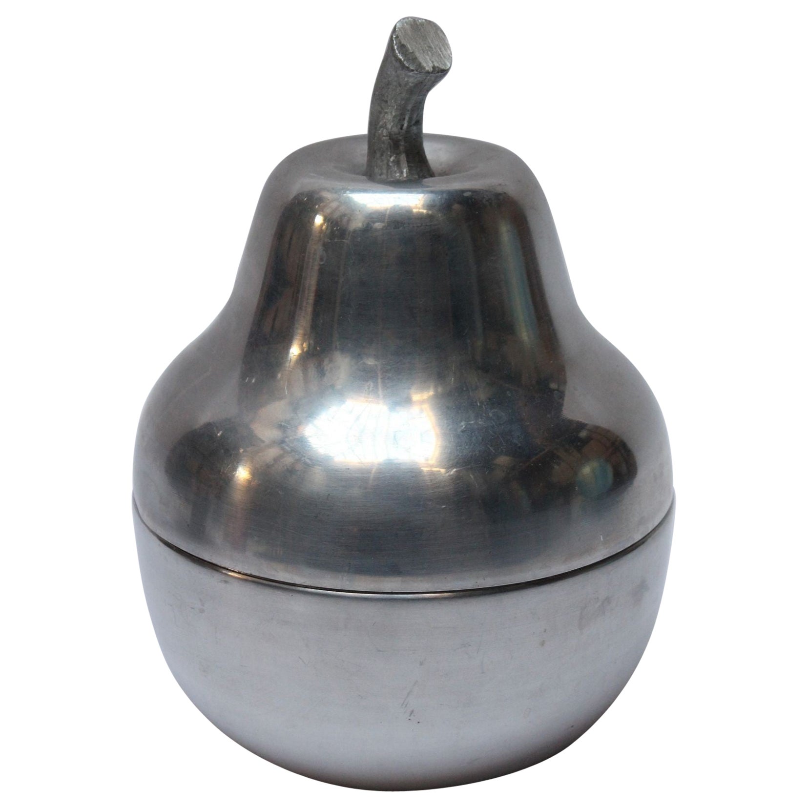 Vintage Italian Aluminum "Pear" Ice Bucket For Sale
