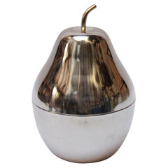 Mid-Century Modern Italian Stainless Steel "Pear" Ice Bucket