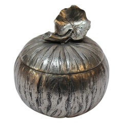 Vintage Mauro Manetti Italian Silver-Plated "Pumpkin" Ice Bucket