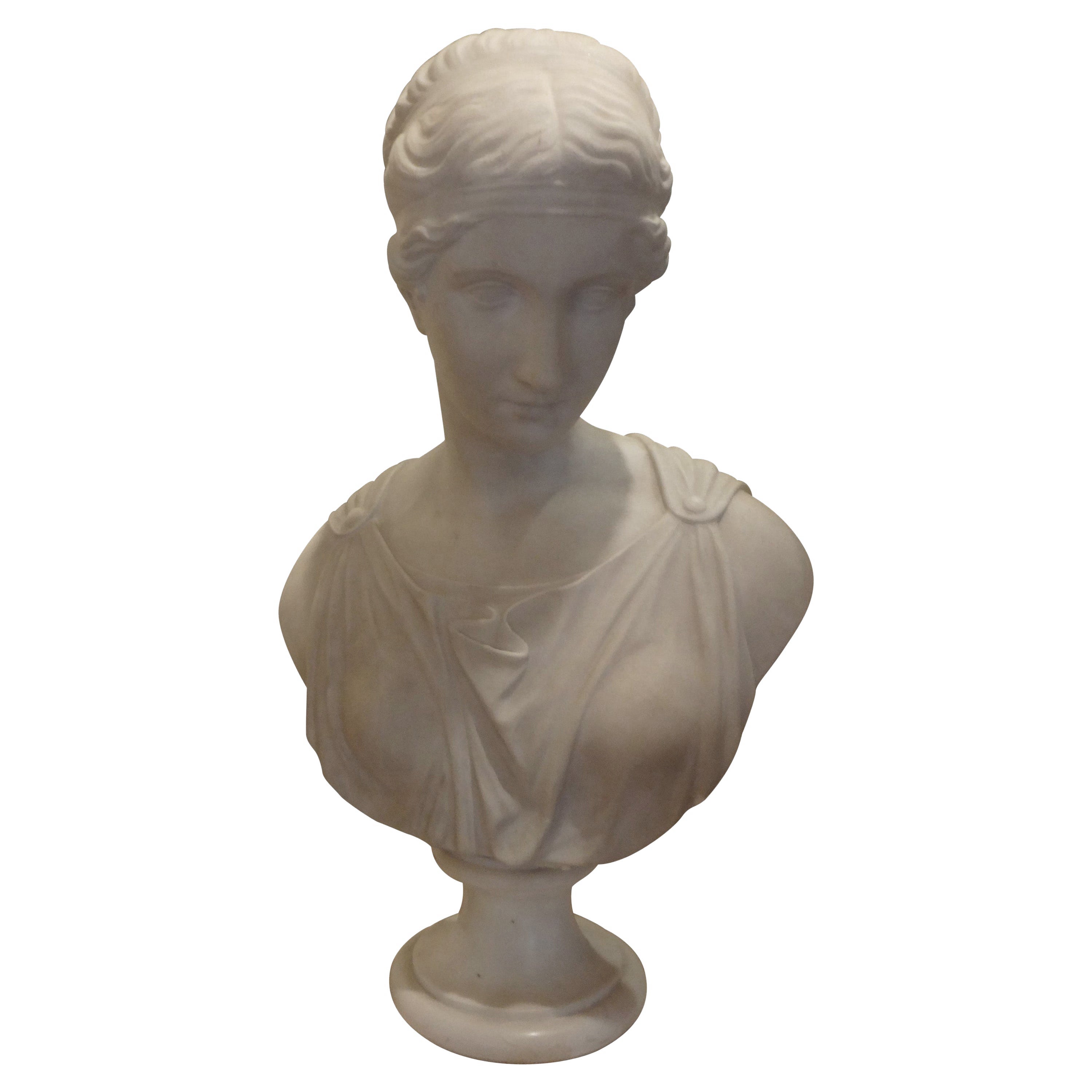 Busto di Afrodite in marmo italiano del XIX secolo