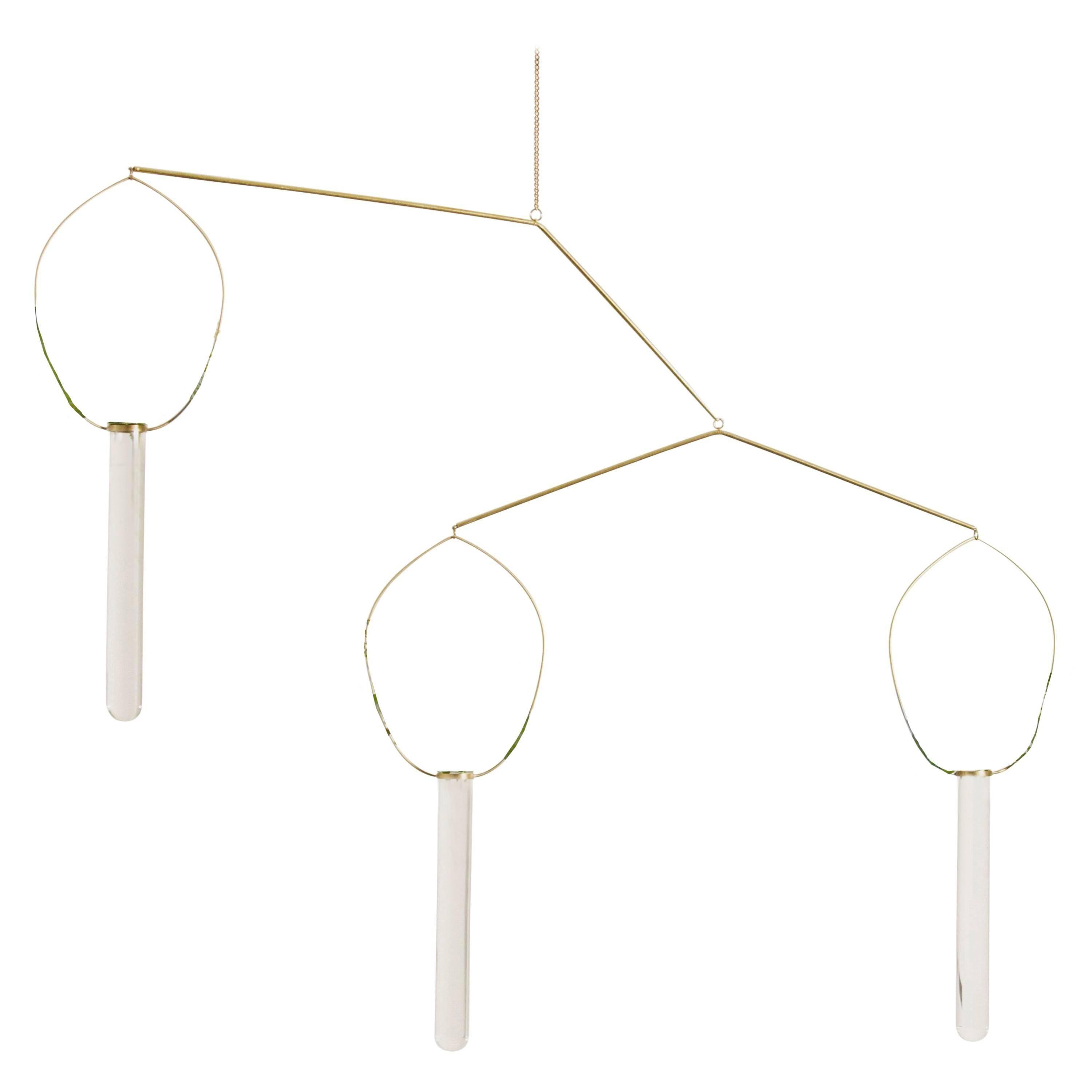 Eden Trio Brass Floating Vases by Agustina Bottoni For Sale