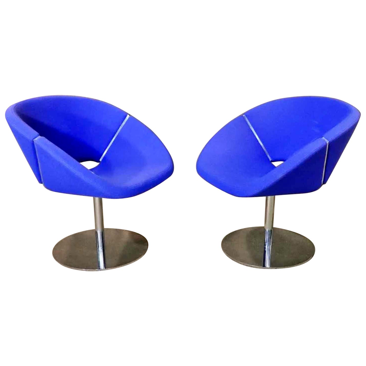 Pair Mid-Century Swivel Chairs