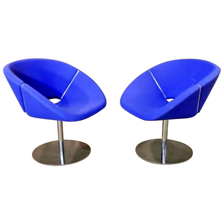 Pair MidCentury Swivel Chairs For Sale at 1stDibs