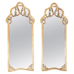 Pair of Beautiful Vintage French Directoire Gilded Wall Mirrors