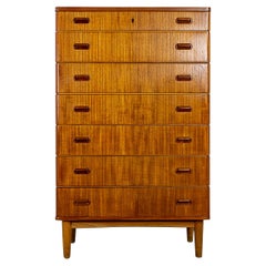 Danish Modern Teak Highboy Dresser