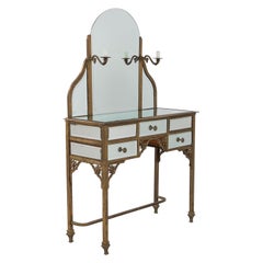 Vintage Mirrored Glass Dressing Table or Vanity