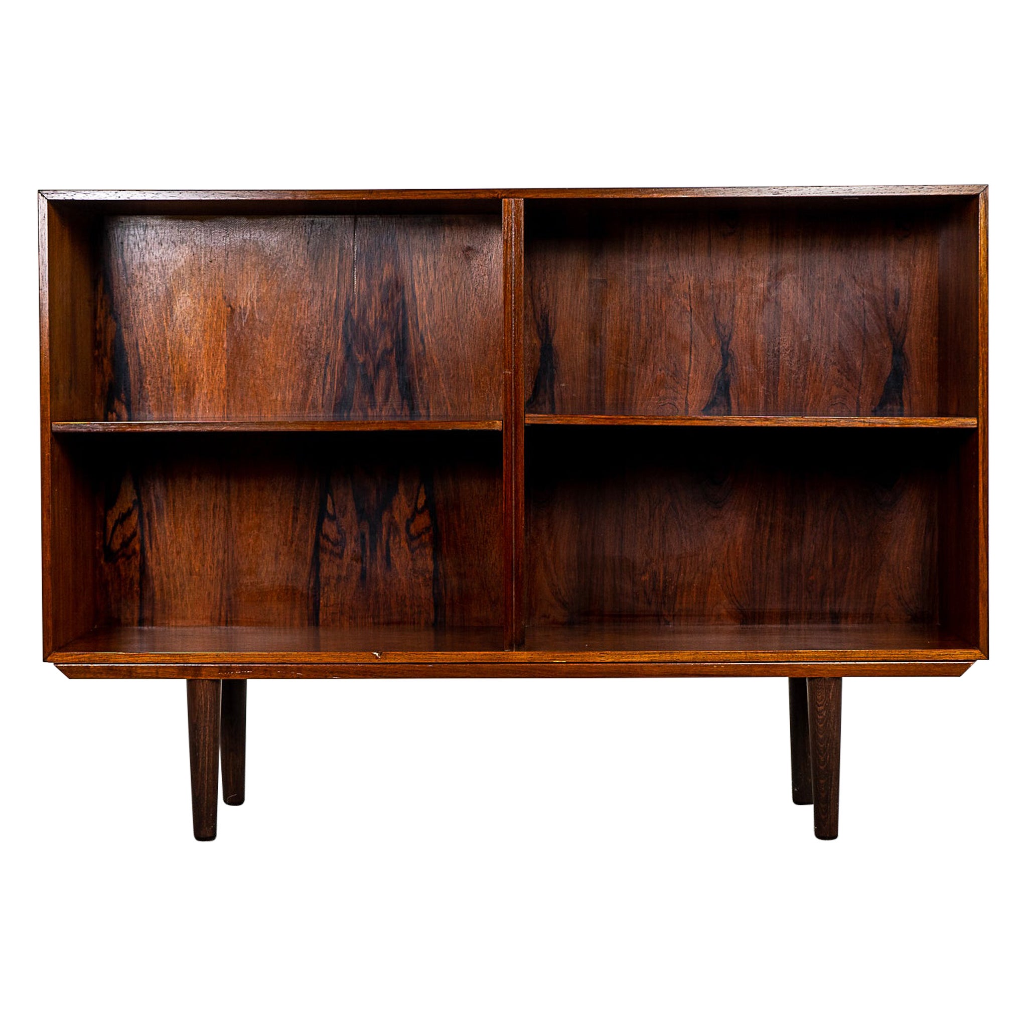 Danish Modern Rosewood Low Profile Bookcase