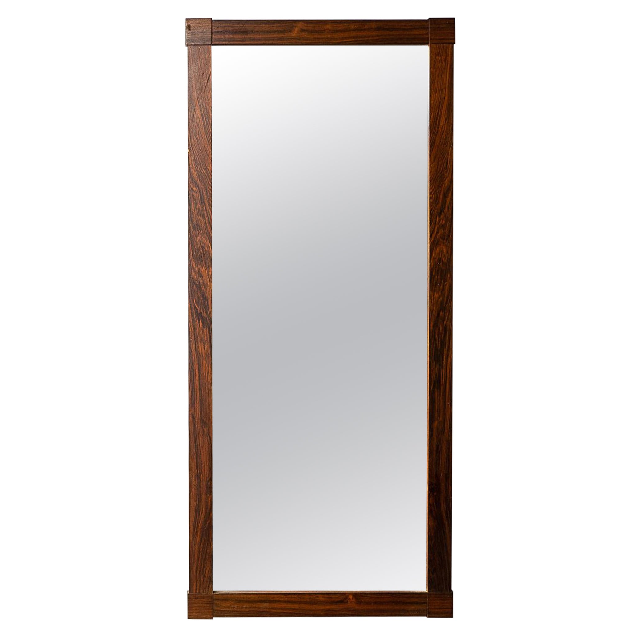 Danish Modern Rosewood Wall Mirror