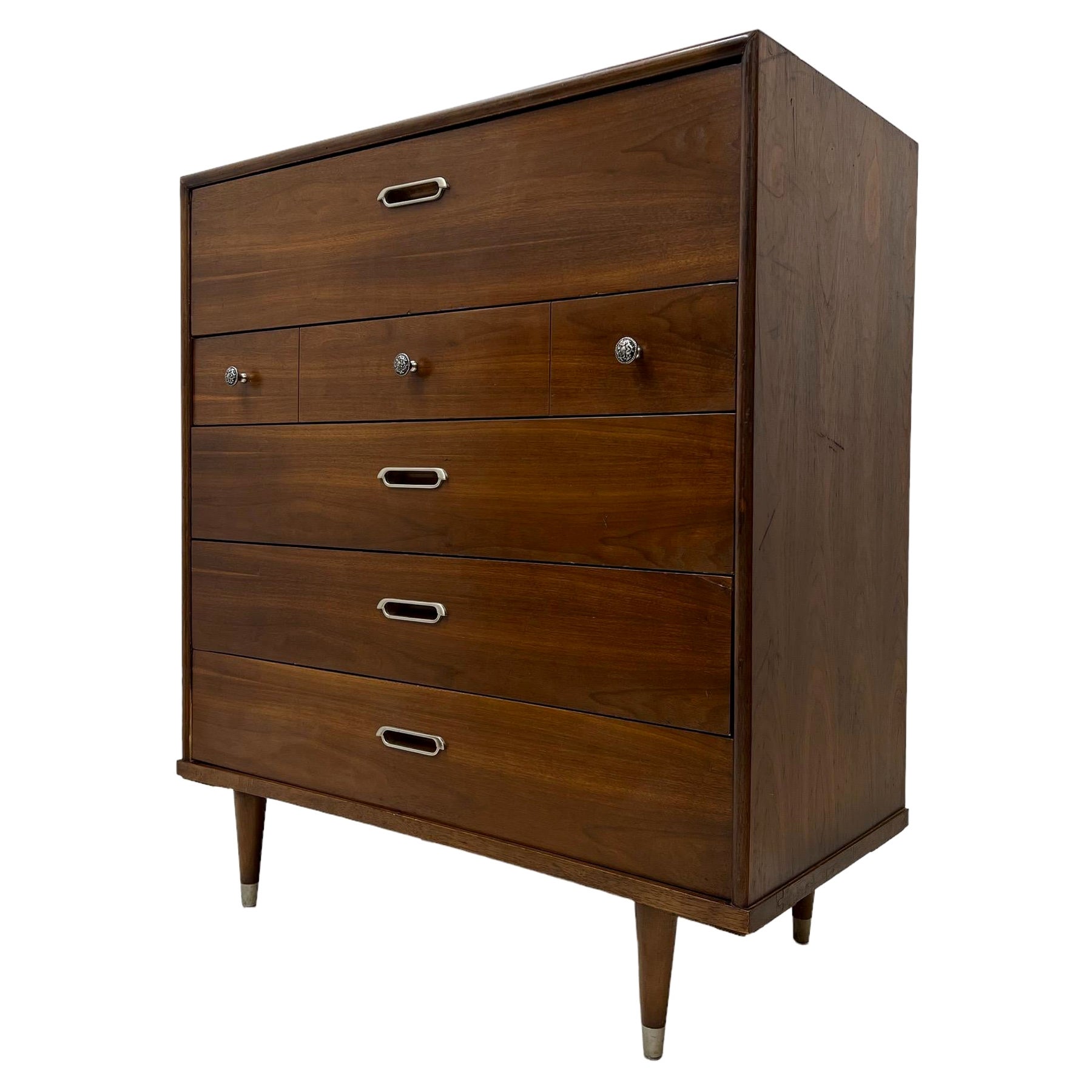 Mid Century Modern B.P John Dresser Dovetail Drawers Cabinet Storage  For Sale