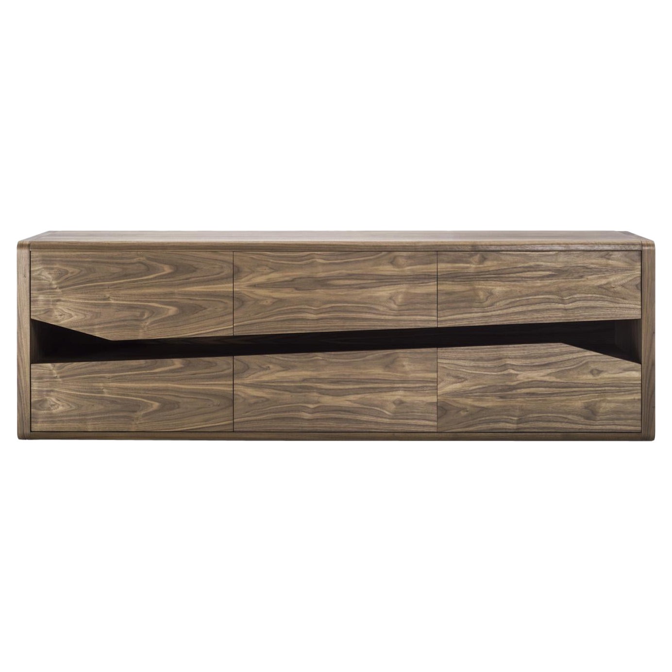 Inkline Wood Sideboard by Karim Rashid, Made in Italy  For Sale