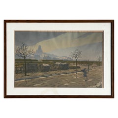 Monumental French Color Print by Henri Riviere Late 19th or Early 20th Century 