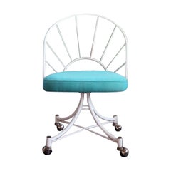 Vintage Mid-Century Modern Acapulco Style Rolling Office Chair, 1960s