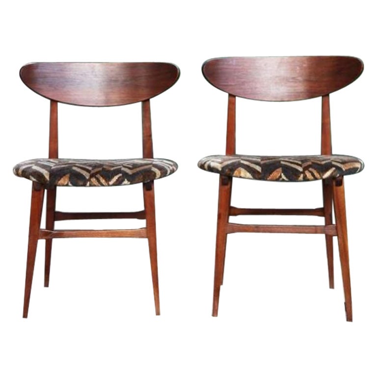 Paire de chaises d'appoint danoises Adrian Pearsall de style moderne du milieu du siècle dernier