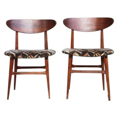 Paire de chaises d'appoint danoises Adrian Pearsall de style moderne du milieu du siècle dernier